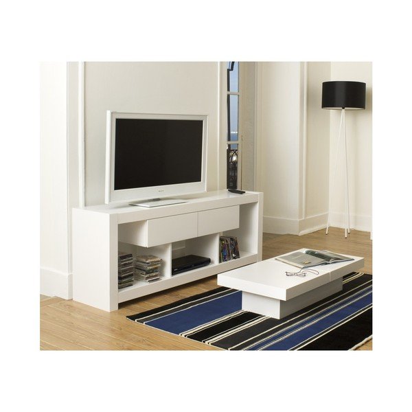 Bílý TV stolek TemaHome Nara-image-1