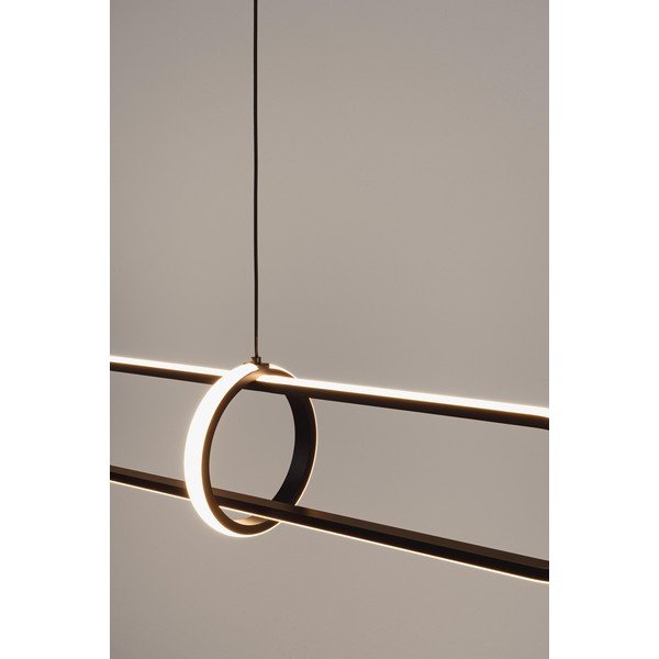 Must LED metallist rippvalgusti Alken – Bizzotto-image-1