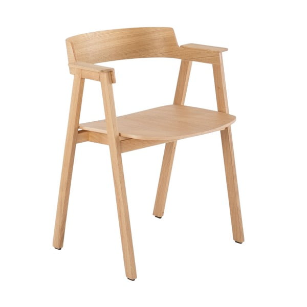 Tammepuidust söögitool koos käetugedega Flip – Gazzda