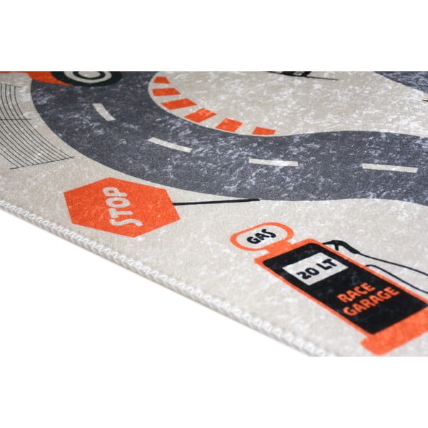 Kreem pestav laste mänguvaip 80x120 cm Race Garage - Vitaus-image-2