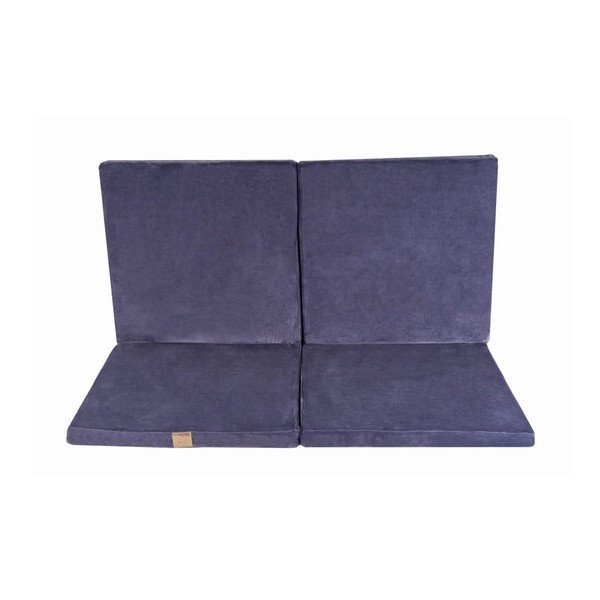 Hall-sinine laste mängumatt 120x120 cm - Meowbaby-image-1