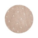 Heleroosa pestav käsitsi kootud puuvillane laste vaip ø140 cm Round Dot Rose - Lorena Canals