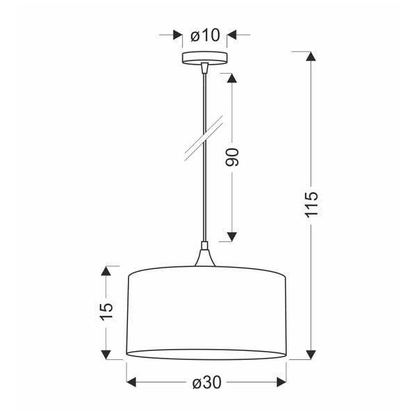 Petrooleumi värvi rippvalgusti tekstiilist varjuga ø 30 cm Maloto - Candellux Lighting-image-2