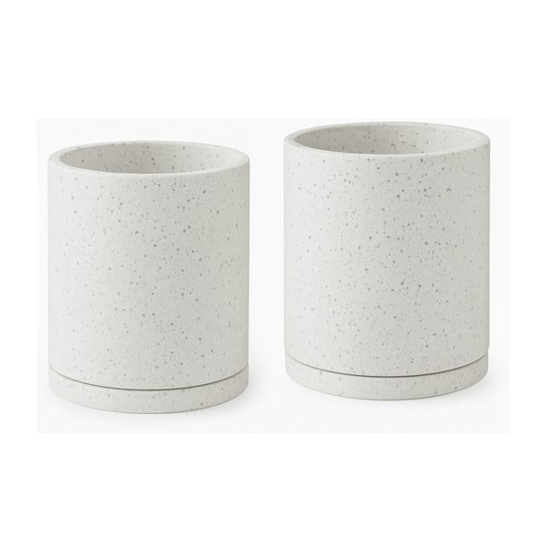 2 valge poti komplekt, ø 26 cm Terrazzo - Bonami Selection
