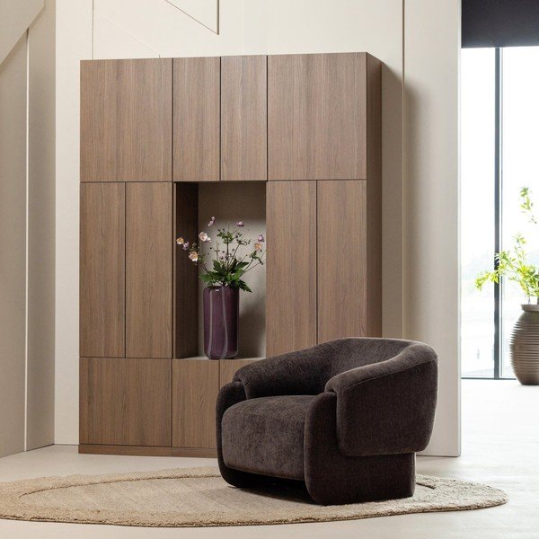 Modulaarne garderoob tumedas naturaalses värvitoonis 162x215 cm Build - WOOOD-image-1