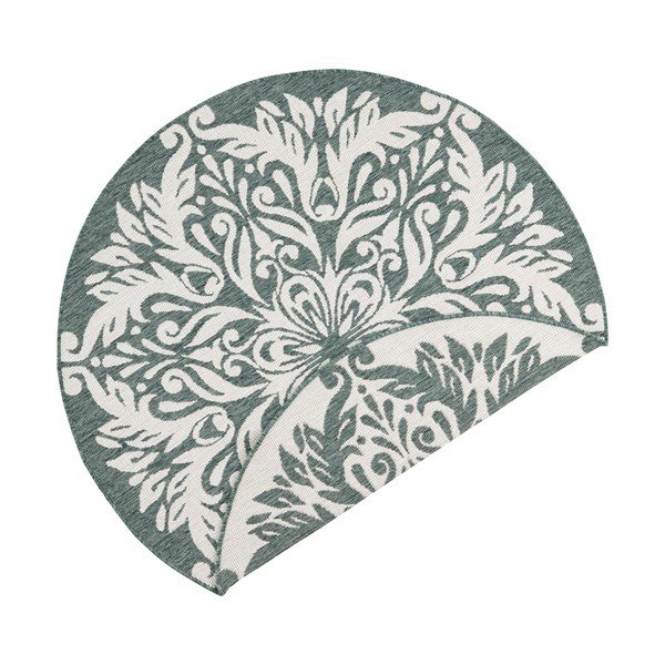 Roheline ja kreemikas õuevaip , ⌀ 140 cm Madrid - NORTHRUGS-image-2