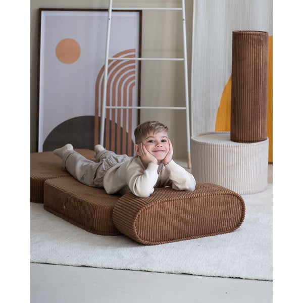 Pruun velvetist laste tugitool Flip - Wigiwama-image-3