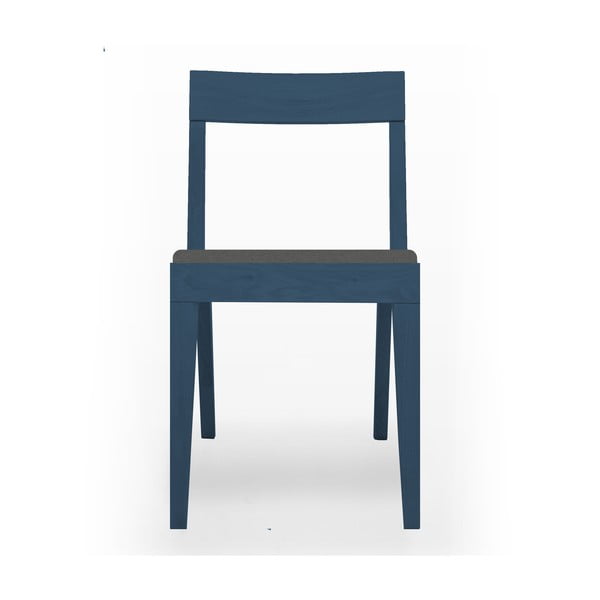 Modrá čalouněná židle Another Brand Cubo Dark Grey