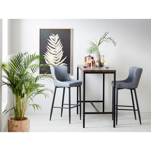 Hall kunstnahast baaritool (istme kõrgus 77 cm) Ottowa – Unique Furniture-image-1