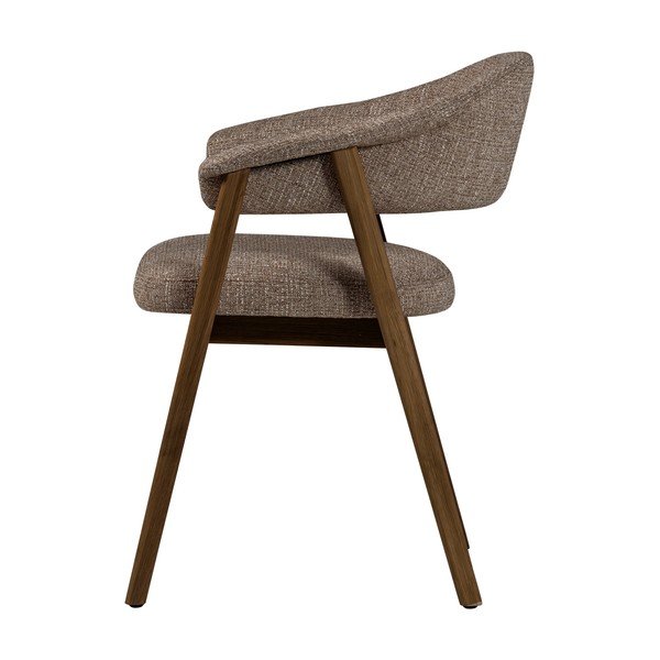 Pruun polsterdatud söögitool käetugedega Tunar - WOOOD-image-3