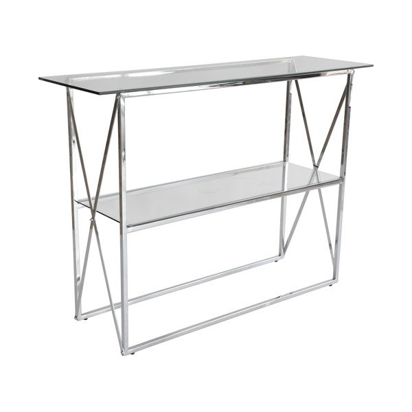 Chromovaný konzolový stolek RGE Cross, délka 110 cm-image-1