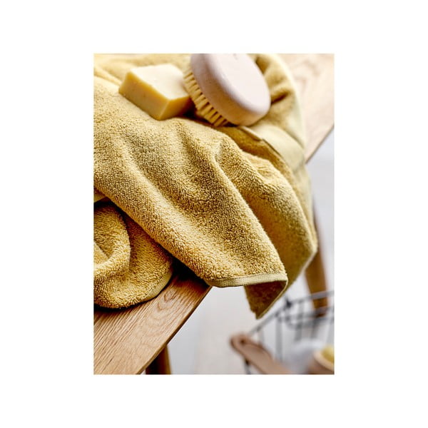 Kollane orgaaniline puuvillane rätik 50x100 cm Comfort - Södahl-image-2