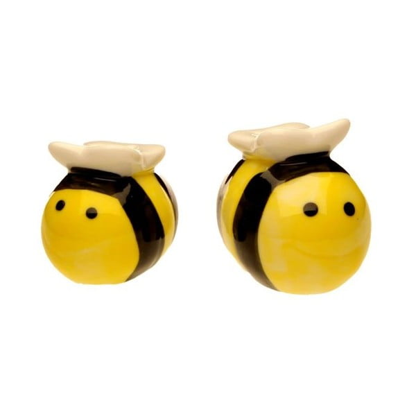Slánka a pepřenka ve tvaru včeliček v dárkovém balení Just Mustard Meant to Bee