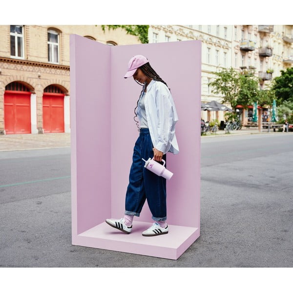 Roosa kõrrega termopudel 1,18 l Quencher H2.O FlowState - Stanley-image-1