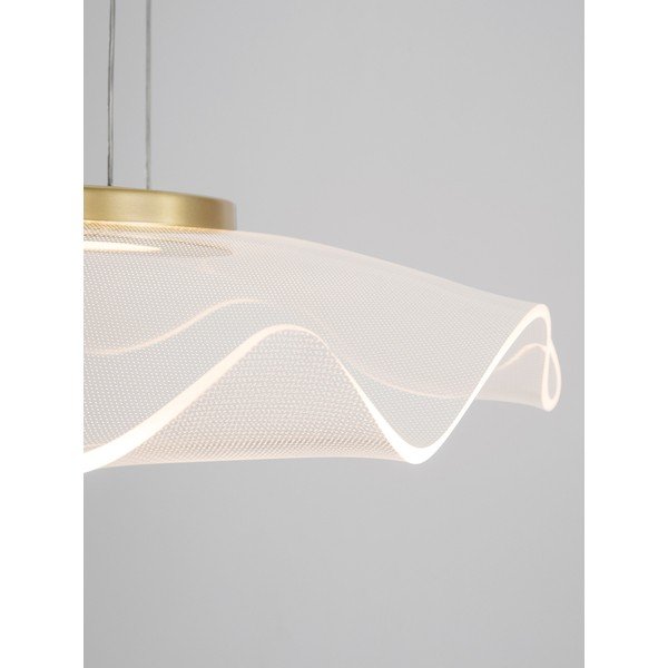 Kuldse värvi alumiiniumist LED-rippvalgusti akrüülklaasist varjuga Siderno - Nova Luce-image-3