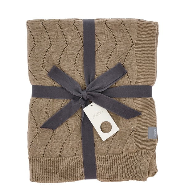 Pruun kootud tekk 130x170 cm Gentle - Södahl-image-3