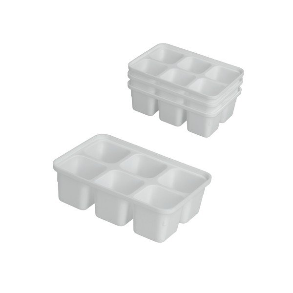 4 valge jääkuubikutaldriku komplekt Jääkuubikud - Metaltex-image-1
