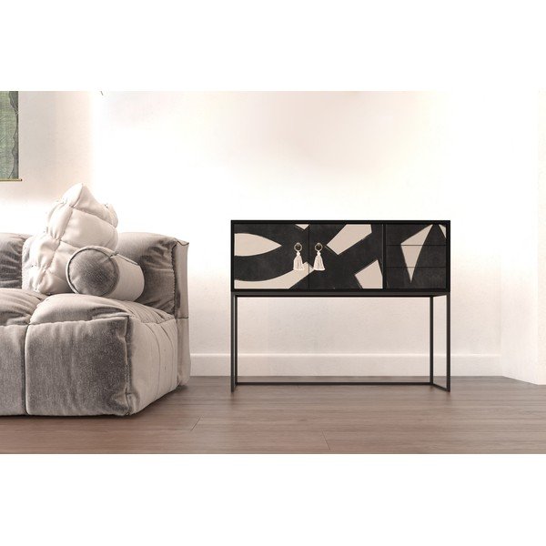 Must-beež madal kummut 113x92 cm Freya - Really Nice Things-image-3