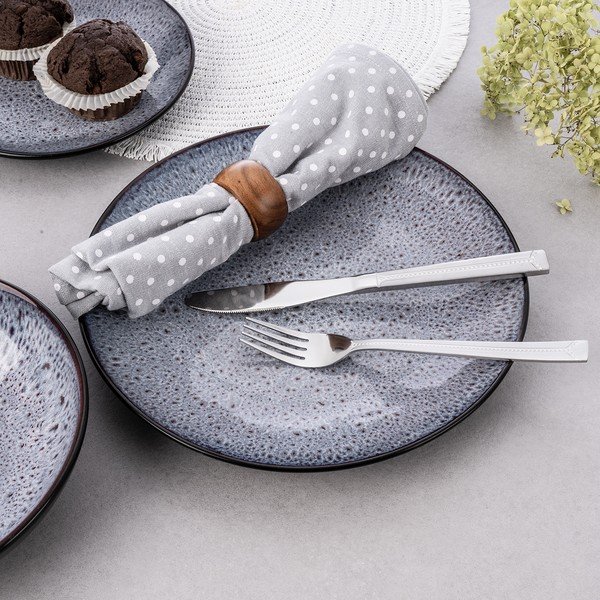 24-osaline hõbedane roostevabast terasest söögiriistade komplekt Bright - Orion-image-3