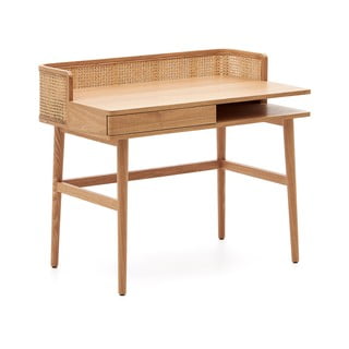 Töölaud tuhapuu dekooriga 62x105 cm Araxi - Kave Home