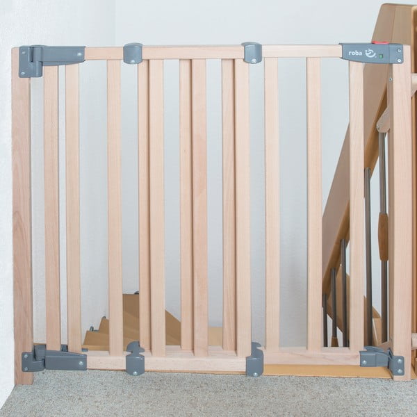 Puiduvärvi pöögi täispuidust turvavärav – Roba-image-1