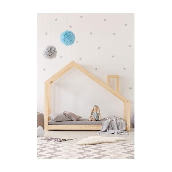 Domečková postel z borovicového dřeva Adeko Mila DMS, 80 x 190 cm