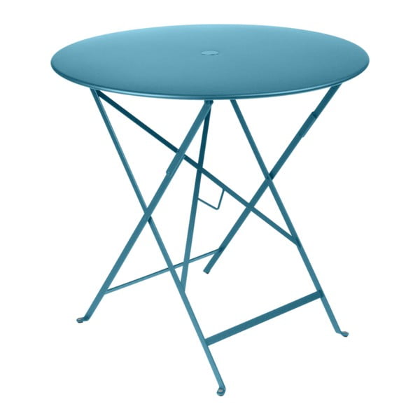 Modrý zahradní stolek Fermob Bistro, Ø 77 cm