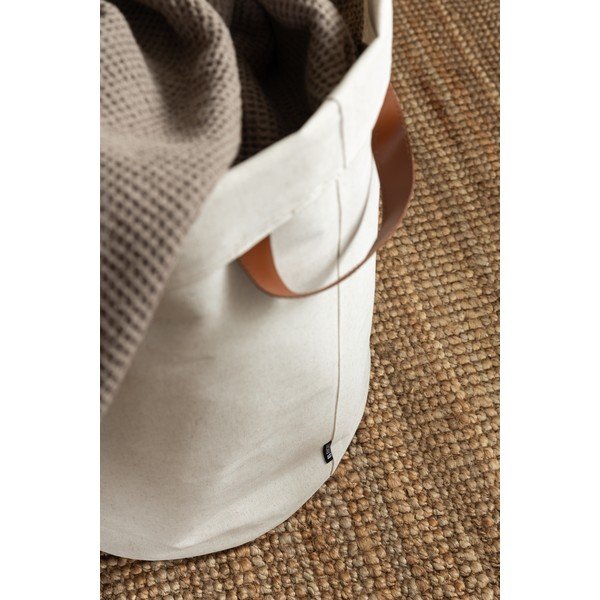 Beež tekstiilist pesukorv 69 l Soft Storage - Bigso-image-4