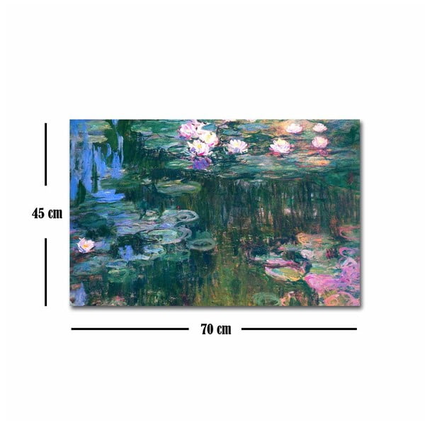 Seinareproduktsioon lõuendil , 45 x 70 cm Claude Monet - Wallity-image-3