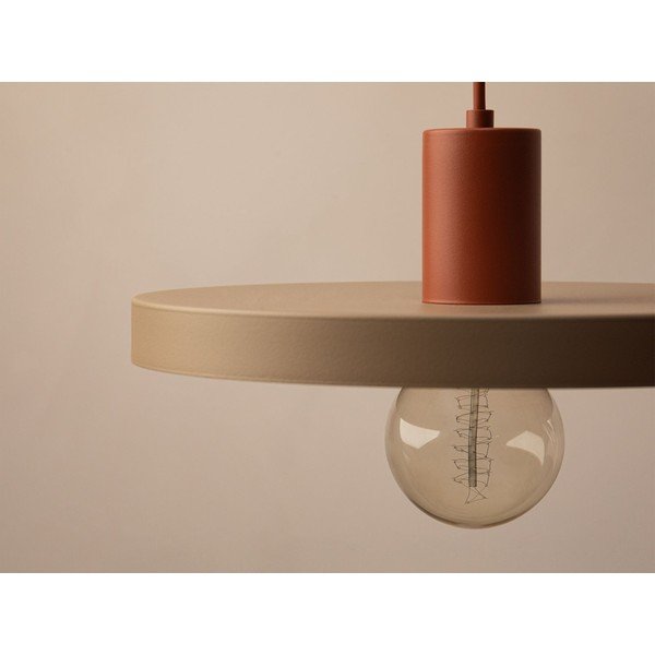 Metallist ripplamp telliskivi värvi, ø 30 cm Ori - Micadoni-image-2