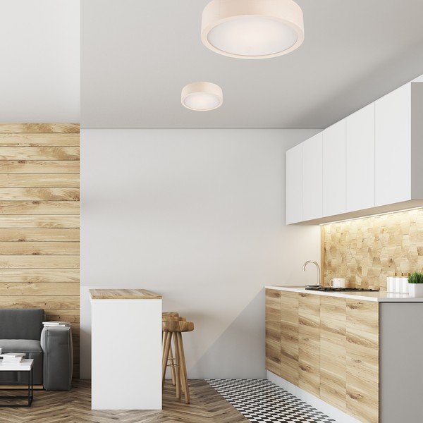 Valge laevalgusti klaasist varjuga ø 27 cm Eveline - LAMKUR-image-2