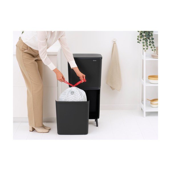 Tumehall plastprügikast 20+25 l sorteeritud jäätmete jaoks SortUp Recycle Hi - Brabantia-image-3