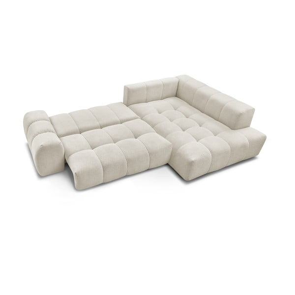 Valge šenilldiivanvoodi/panipaigaga nurgadiivan (parempoolne/L-kujuline) Everest - Bobochic Paris-image-4