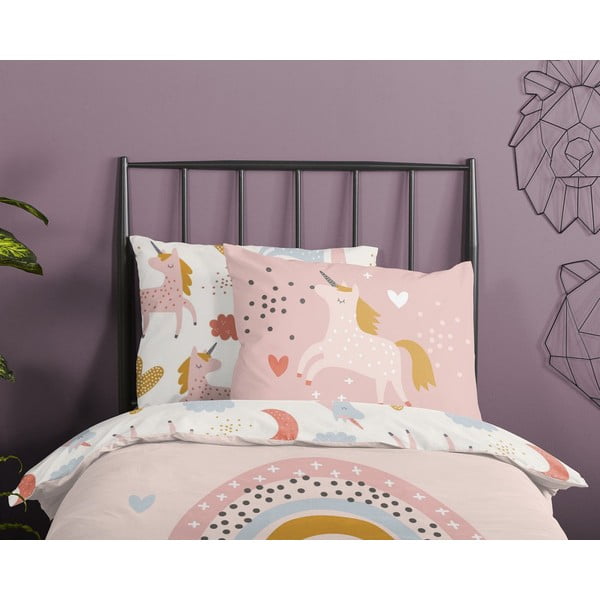 Laste puuvillane voodipesu Unicorn, 140 x 220 cm - Good Morning-image-3