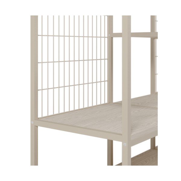 Kreemikas avatud terasest riidekapp 140x179.5x40 cm Amara - Marckeric-image-4