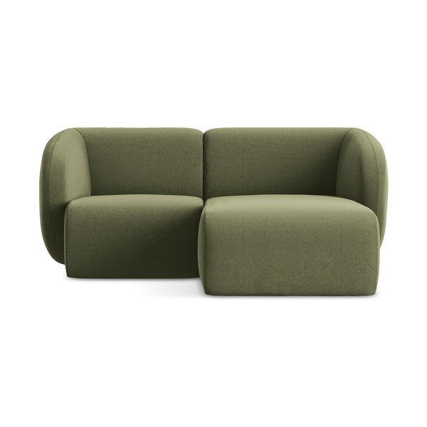 Roheline sametist nurgadiivan (parem nurk/diivanvoodiga) Lani - Makamii