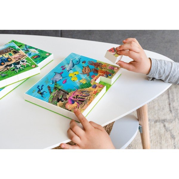 Laste puzzle veealune maailm Pestrobarevný podvodní svět - Hubelino-image-1