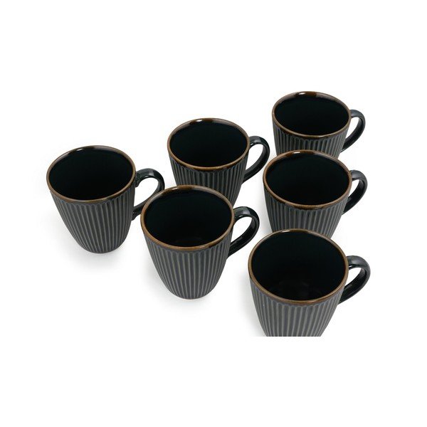 Tumerohelised keraamilised tassid 6 tk 0,3 l komplektis - Hermia-image-4