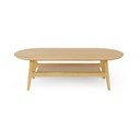 Tammespooniga diivanilaud 60x130 cm Curved - Woodman