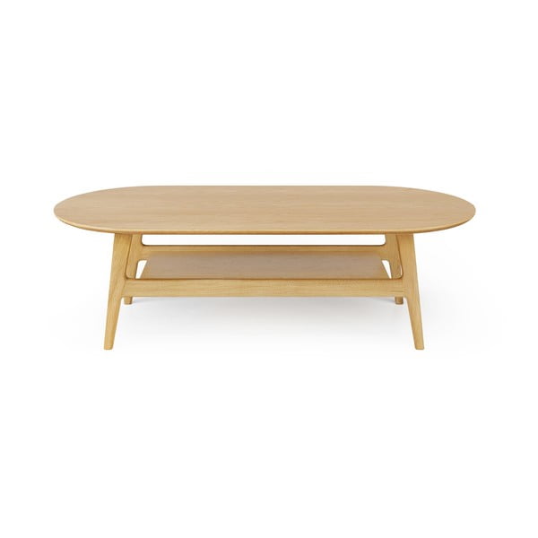 Tammespooniga diivanilaud 60x130 cm Curved - Woodman