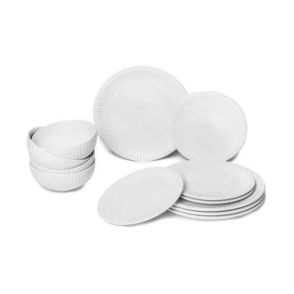 12-osaline valgete portselanist nõude komplekt Purita - Bonami Essentials-image-3