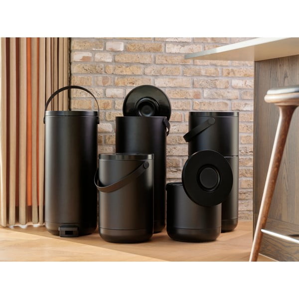 Must plastikust prügikast 35 l Circular - Zone-image-3