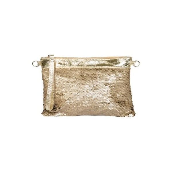 Zlatá kožená kabelka Renata Corsi Glamour
