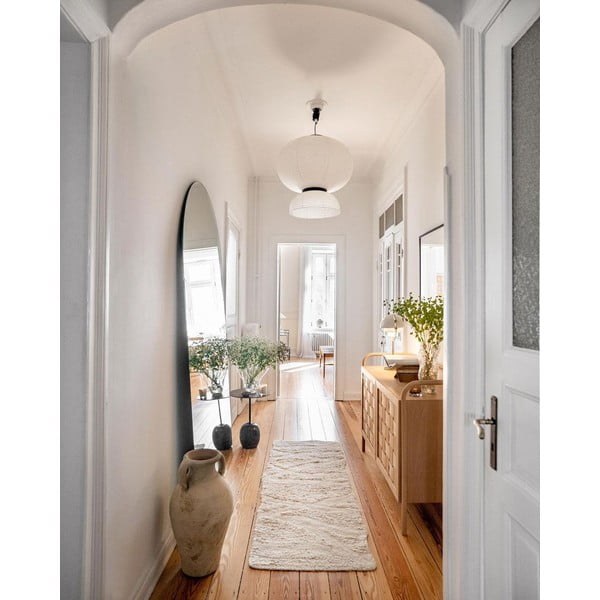 Valge pestav käsitsi kootud villane koridorivaip 70x200 cm Enkang Ivory - Lorena Canals-image-1