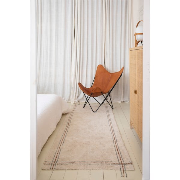 Kreem pestav käsitsi kootud puuvillane koridorivaip 80x230 cm Cuisine Natural - Lorena Canals-image-4