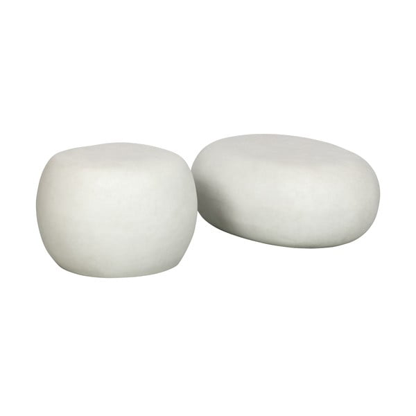 Valge ümmargune diivanilaud, ø 50 cm Pebble - vtwonen-image-2