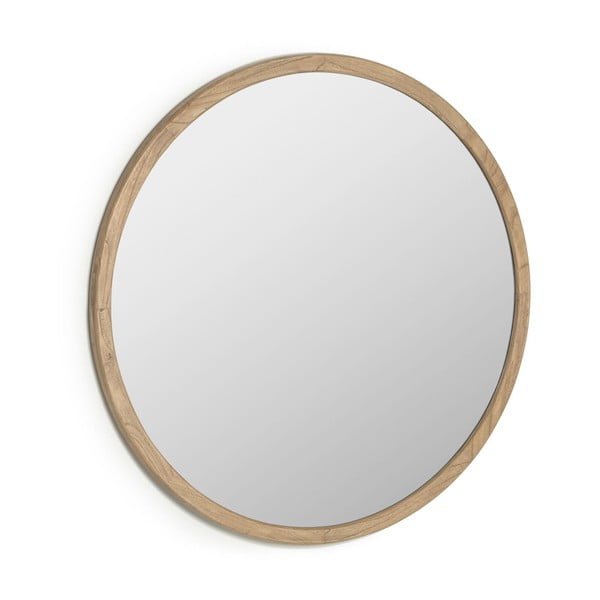 Puitraamiga seinapeegel ø 100 cm Alum - Kave Home