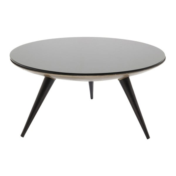 Konferenční stolek ze skla a kovu Kare Design, Ø 90 cm