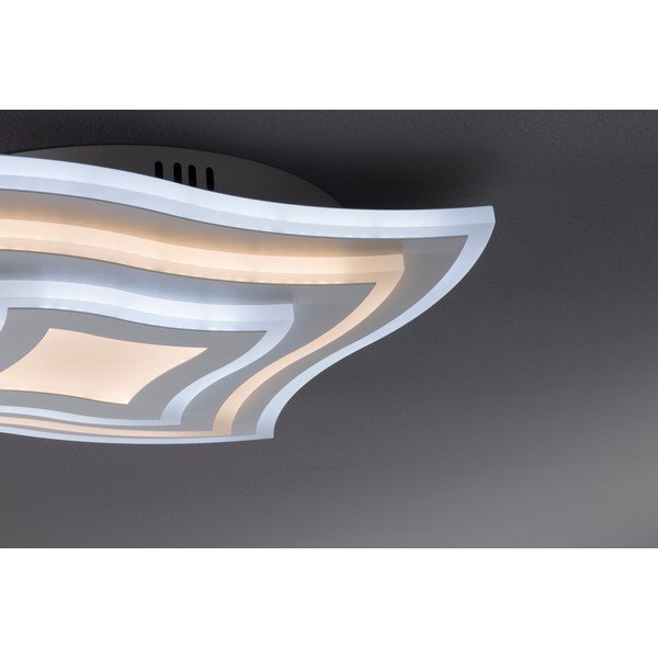 Valge metallist dimmerdatav LED laevalgusti koos puldiga 43x43 cm Gorden - Fischer & Honsel-image-3