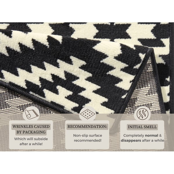 Must-valge jooksja , 80 x 200 cm Basic Nordic - Hanse Home-image-4